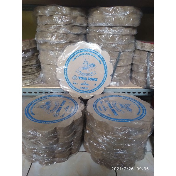 Kertas nasi , Kertas piring nasi alas nasi bunga piring rotan atau piring lidi