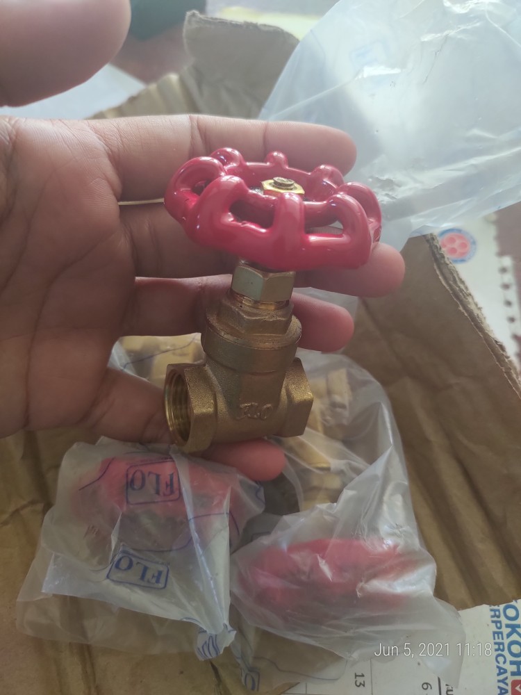 Kuningan Gate Valve 1/2 Inch Drat Stop Kran Isuzu