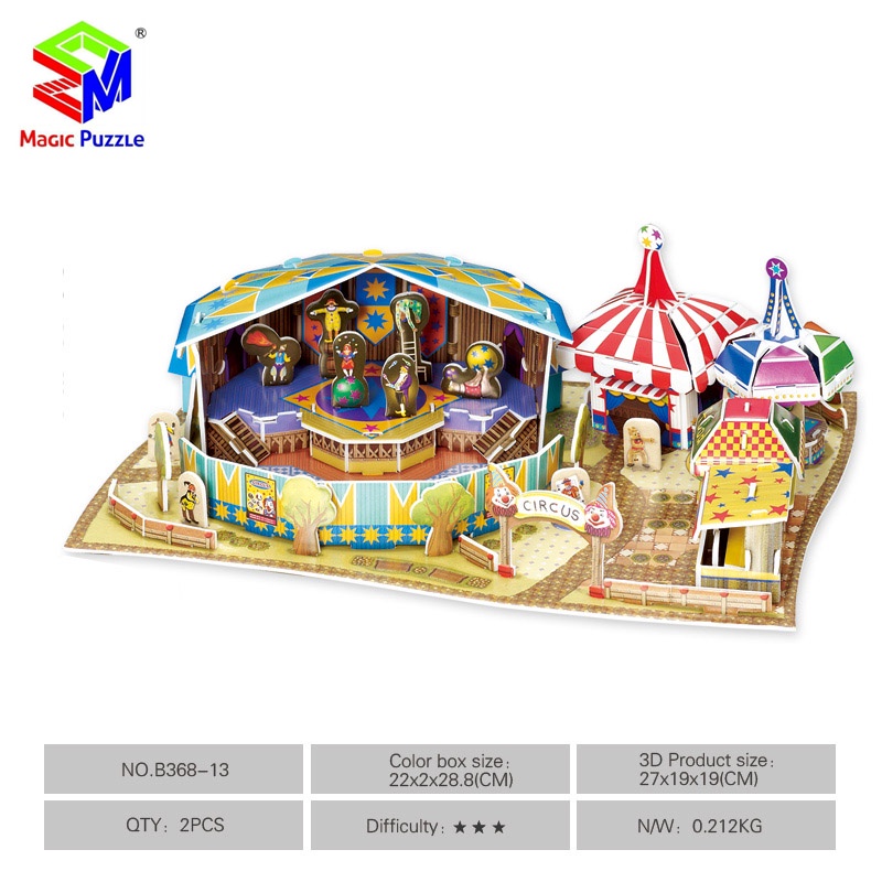 Puzzle 3D Anak - EXCITING CIRCUS - Hadiah Anak Sekolah B368-13