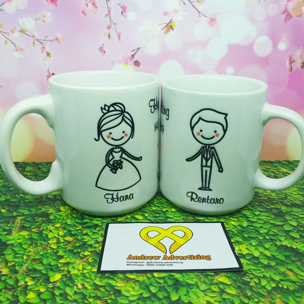 MUG COUPLE WEDDING / ANNIVERSARY KADO PERNIKAHAN