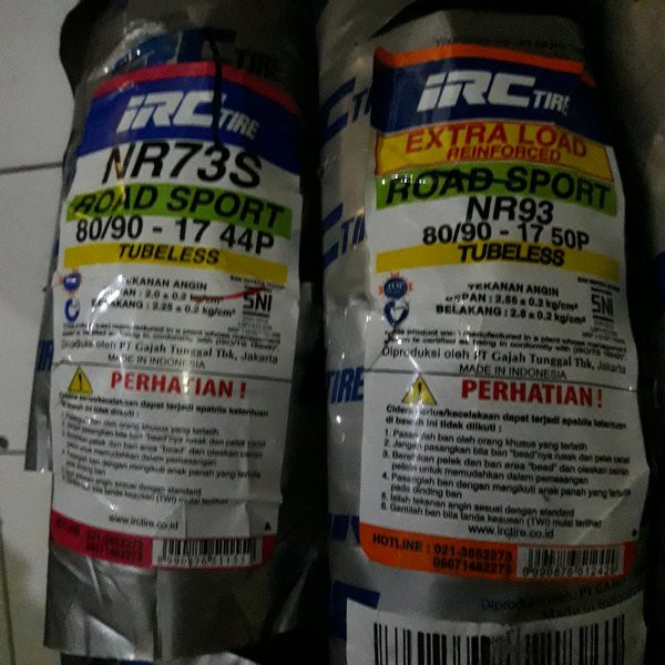 SPAREPART Ban Tubeless 80-90-17 IRC