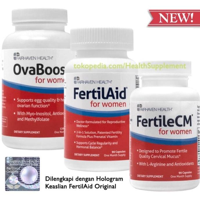 FertilAid for Women+FertileCM+Ovaboost: Paket Komplit Kesuburan Wanita Lc