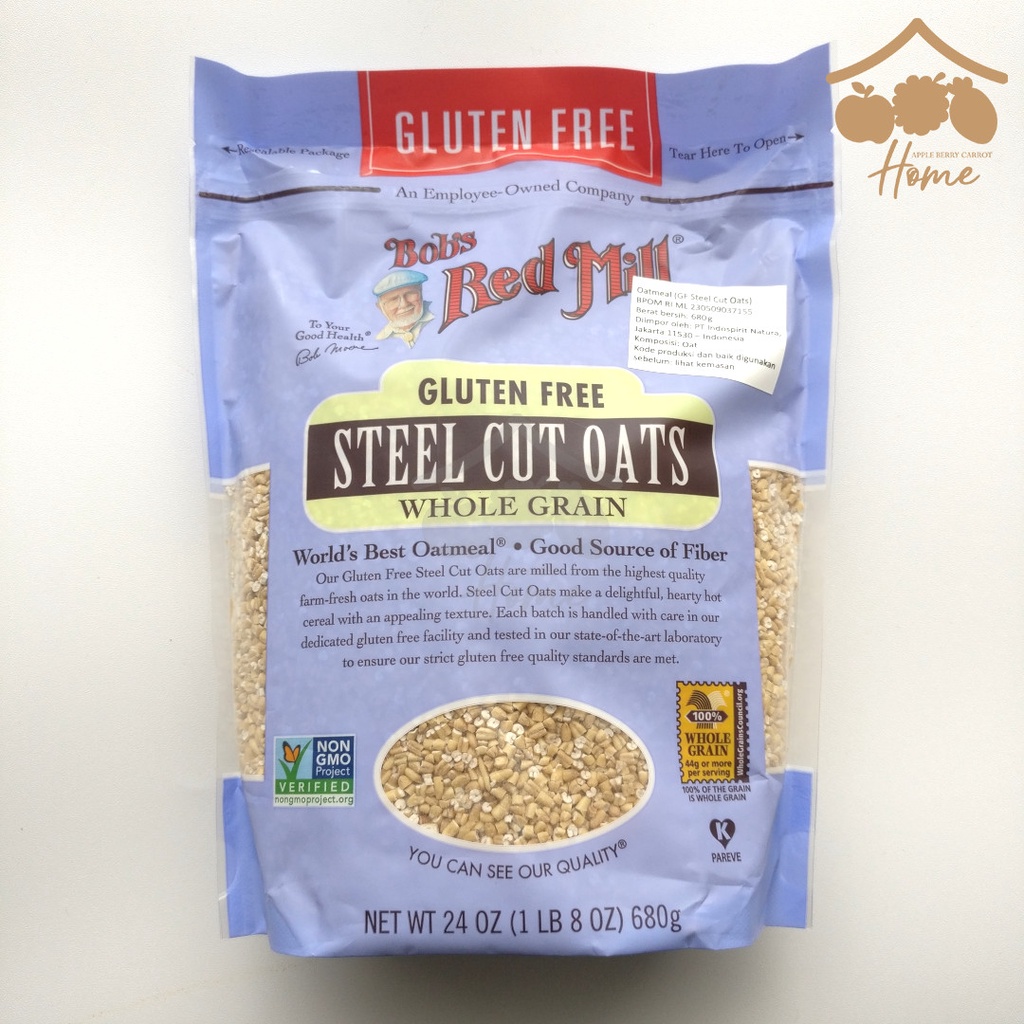 

Bob Red Mill Gluten Free Steel cut oats 24 oz 680gr 680 gr bobs s oat