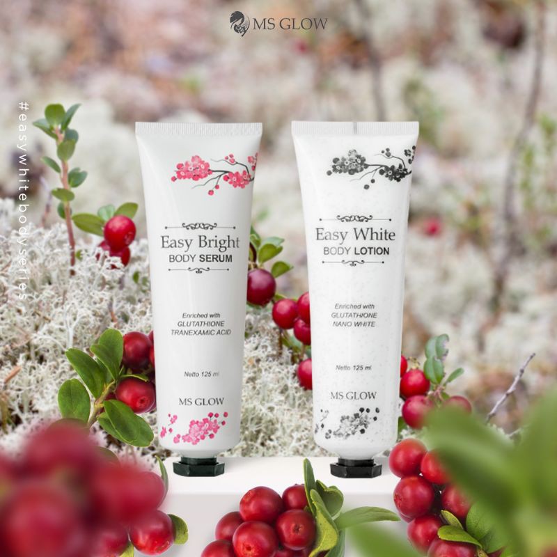 Easy White Body Series Ms Glow dan Body Lotion Body Serum Pemutih