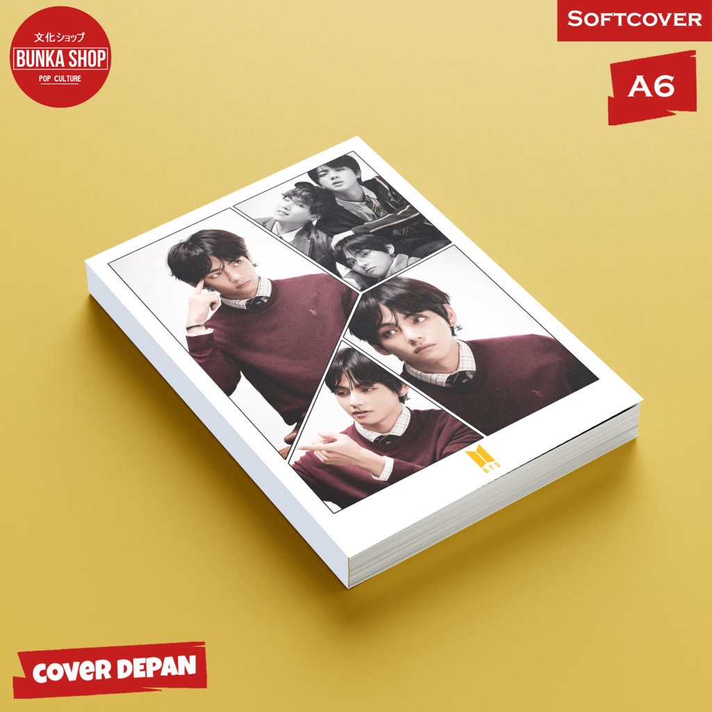

Buku tulis polos/bergaris KPOP BTS Frame V Softcover A 6 Buku Tulis Catatan Notes Agenda Planner Jurnal