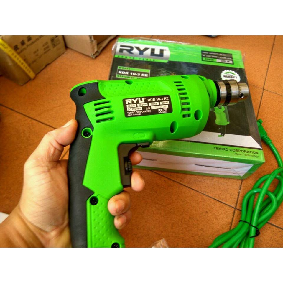 TERMURAH!!!MESIN BOR TANGAN RYU RDR 10-3RE HAND DRILL RYU 10 MM