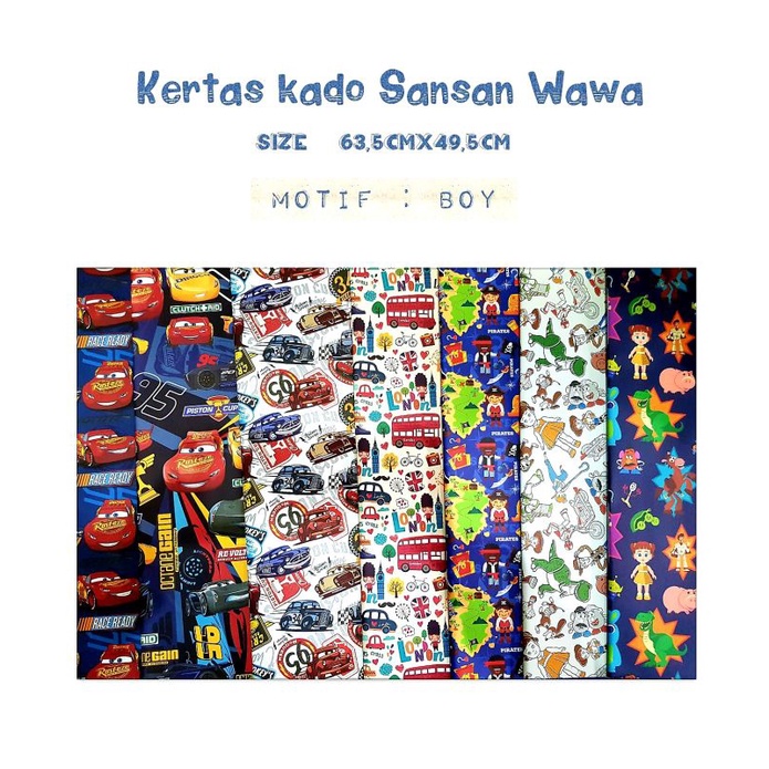 

MM34 Kertas Kado Sansan Wawa packing kado