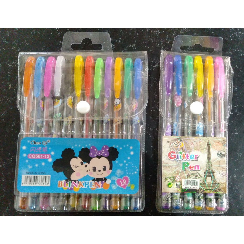 

GEL PEN WARNA-WARNI / PULPEN GLITTER 12 WARNA / PULPEN GLITTER 6 WARNA