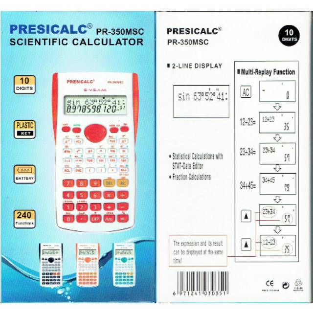 Kalkulator scientific presicalc PR 88MS warna hijau lumut