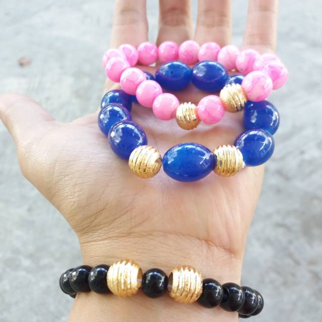 Gelang hongkong lapis emas (bulat)