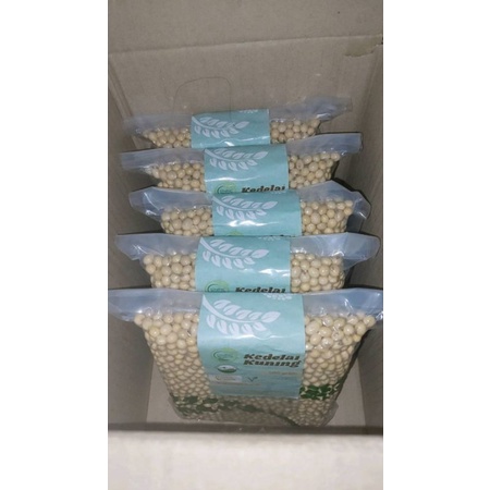 Kacang Kedelai Kuning - Lingkar Organik - 500gr - Kemasan Original - Vakum