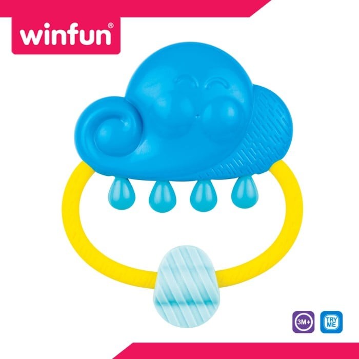 WINFUN Shake n Slide Rattle Raincloud - Mainan Rattle Baby