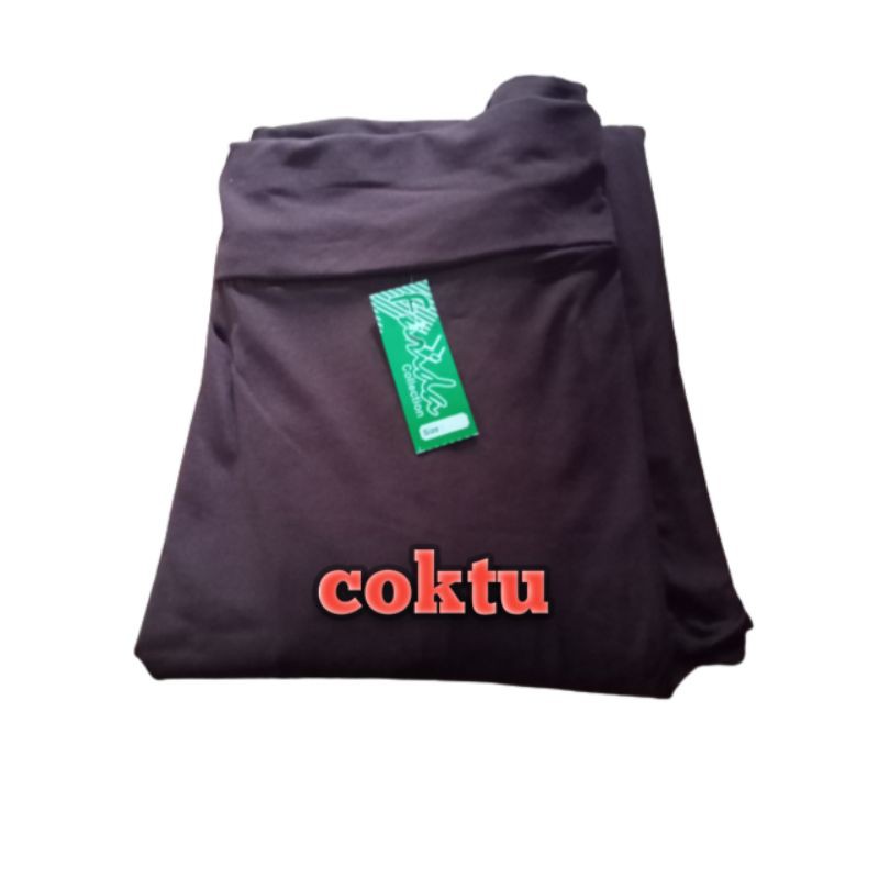 Rok Bawahan Kain Jatuh Jersey Polos Payung Klok Hitam Navy Coktu Abutua Kediri-3