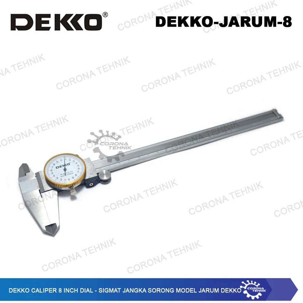 Sigmat Jangka Sorong Model Jarum Dekko  - Dekko Caliper 8 Inch Dial