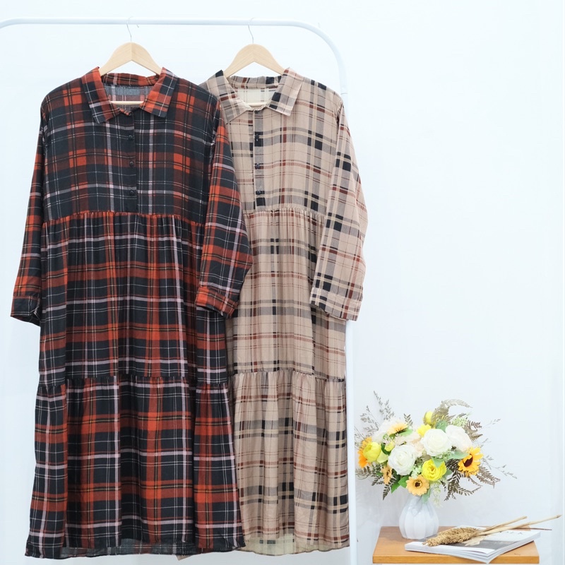 (RPA) ALL MIDI GAMIS DRESS RAYON UNIQLO PART 2-MD BITA MOCCA