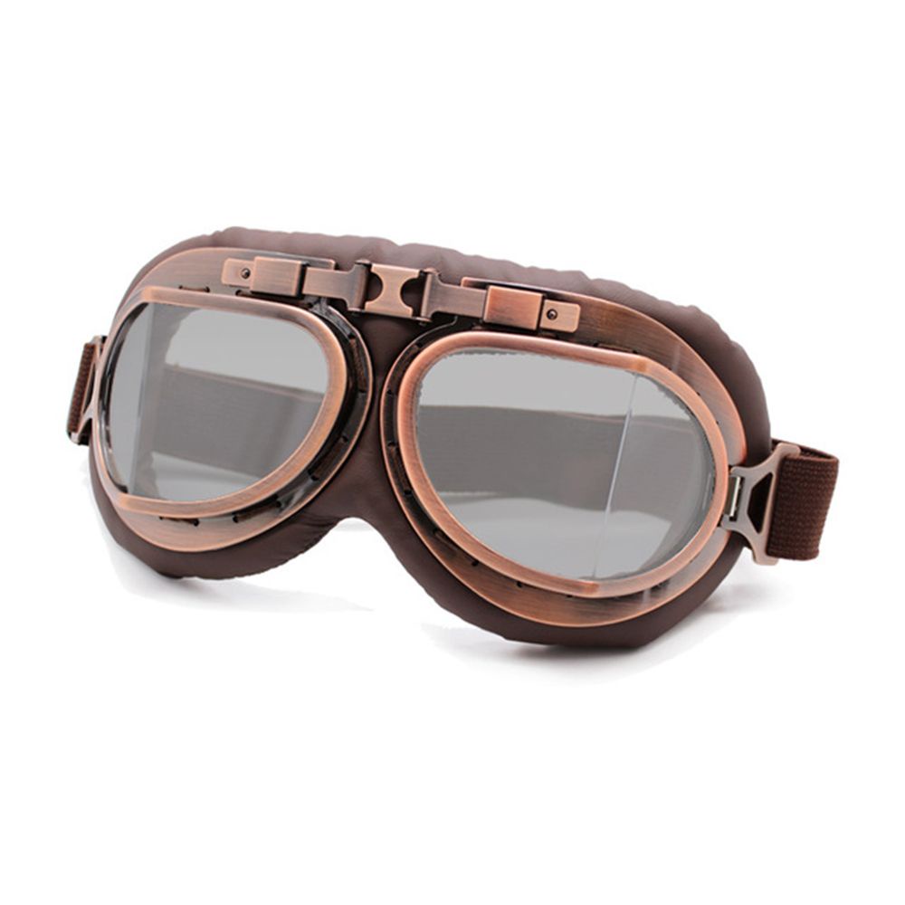 TOP Eye Protection Pilot Vintage Motorcycle Glasses Retro Goggles Dustproof Protective Gears Lens Frame Snowboard Sunglasses Cruiser Scooter/Multicolor