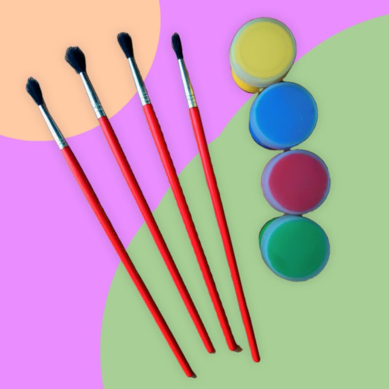 

Kuas Lukis dan Cat Lukis Washable Fingerpaint