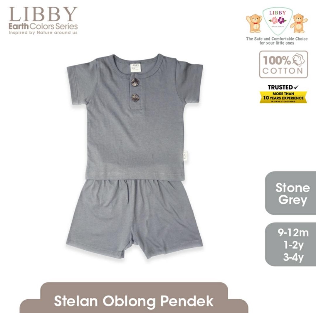 LIBBY EARTH SERIES SETELAN OBLONG PENDEK / SETELAN BAYI DAN ANAK