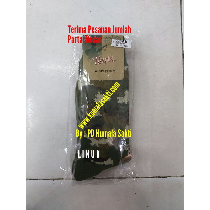 Kaos Kaki Loreng Harfist PDL Tebal Linud-Topi Loreng-Kaos Loreng Dryfit-Seragam Loreng-Sabuk Kopel