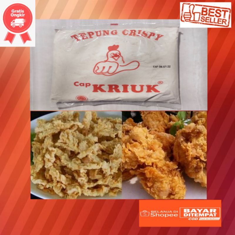 

Tepung Bumbu Tepung Kriuk Tepung Crispy Cap Kriuk 500gr