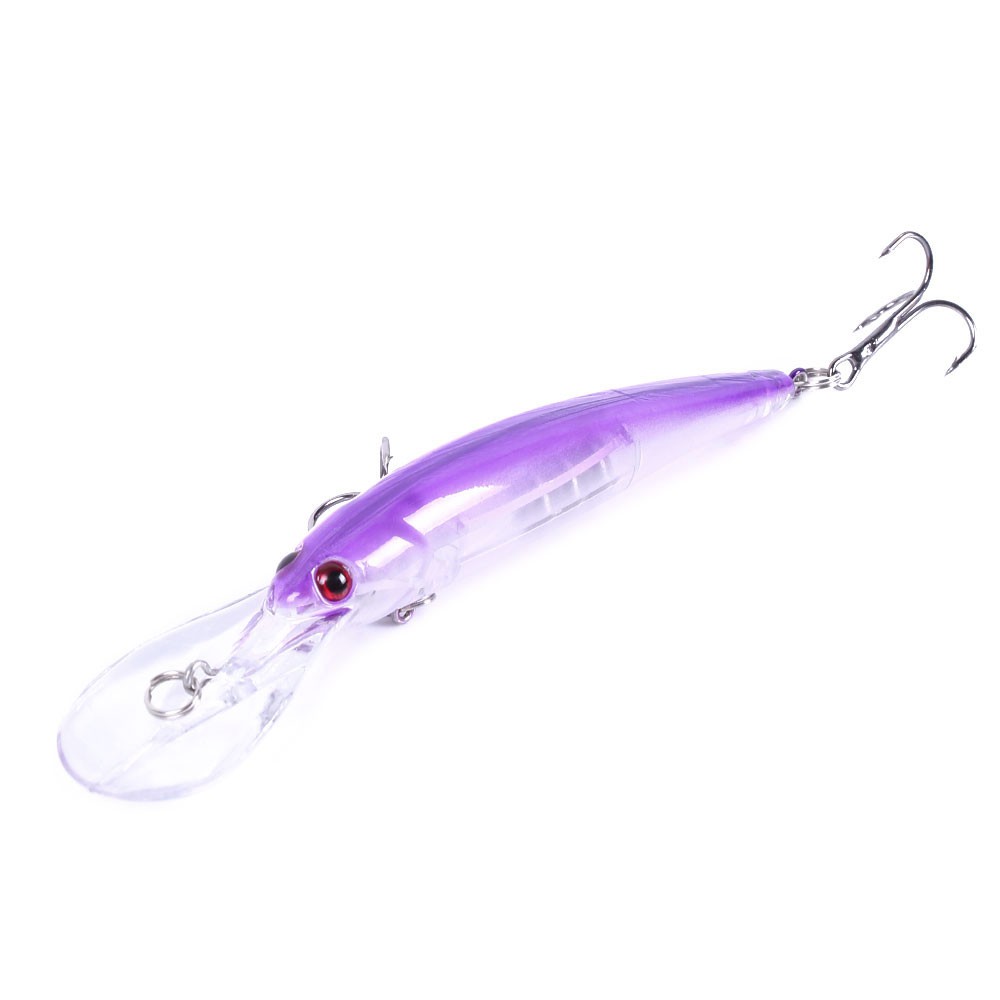 HENGJIA New 10Pcs Minnow Umpan Pancing 12.5cm/10g Swimbait Fishing Lure Ikan Kail Bait Bass Tackle