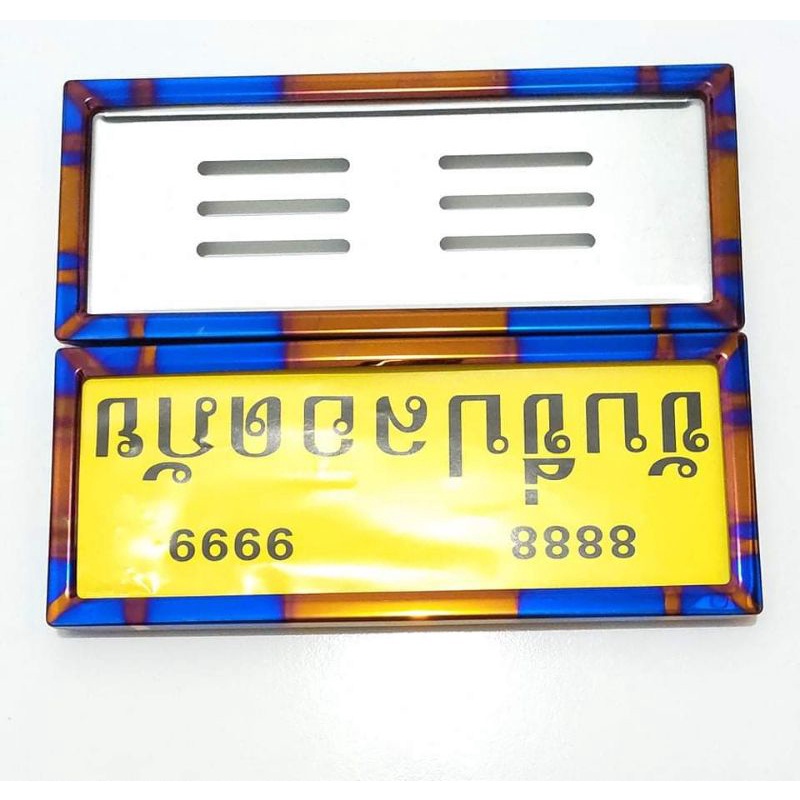 bingkai plat nomor tempat plat nomor sepeda motor 2tone jual set 2pcs