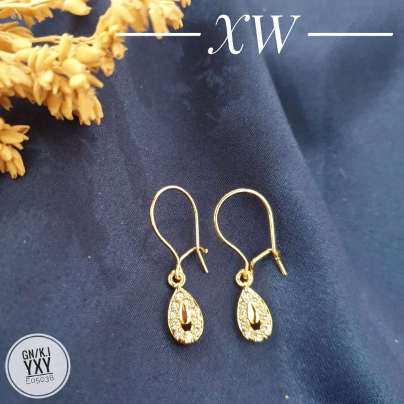 Anting Yaxiya Oval Gold E05038