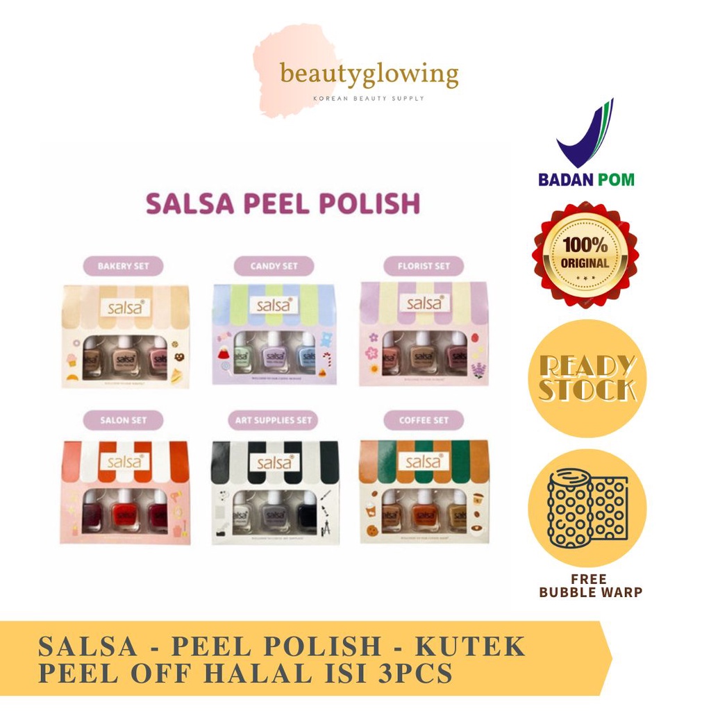 SALSA Peel Polish - Kutek Peel off HALAL isi 3