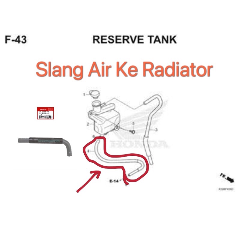 Tangki / Tanki / Tempat Cadangan / Tabung Air Radiator Tank Reserve + Slang Air Hose Reserve Tank Vario 125 ESP K60 / Vario 150 K59 2015 2016 2017 2018 2019 2020 2021 19111K59A10 19118K59A10