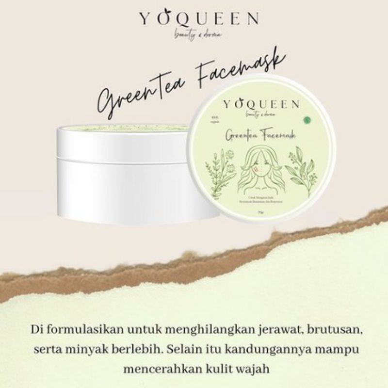 Masker Camille beauty BPOM//masker clayrs Mugwort //masker clayrs saffron/masker yoqueen beauty BPOM-Greentea yoqueen