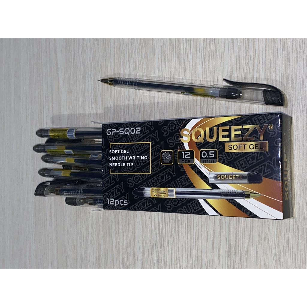 KeiKei Pulpen Gel Office Smooth 0,5mm SQ02 / Pen Tinta / Pen Gel / Bolpen / Pena Hitam Murah