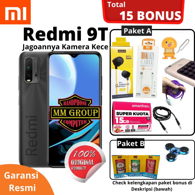 HP XIAOMI REDMI 9T RAM 4/64 dan 6/128 GARANSI RESMI