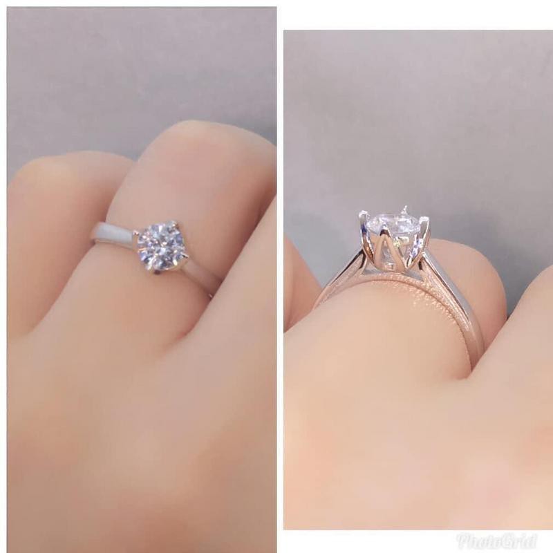Cincin Silver Titanium Diamond Jewelry Antikarat Antialergi HighQuality