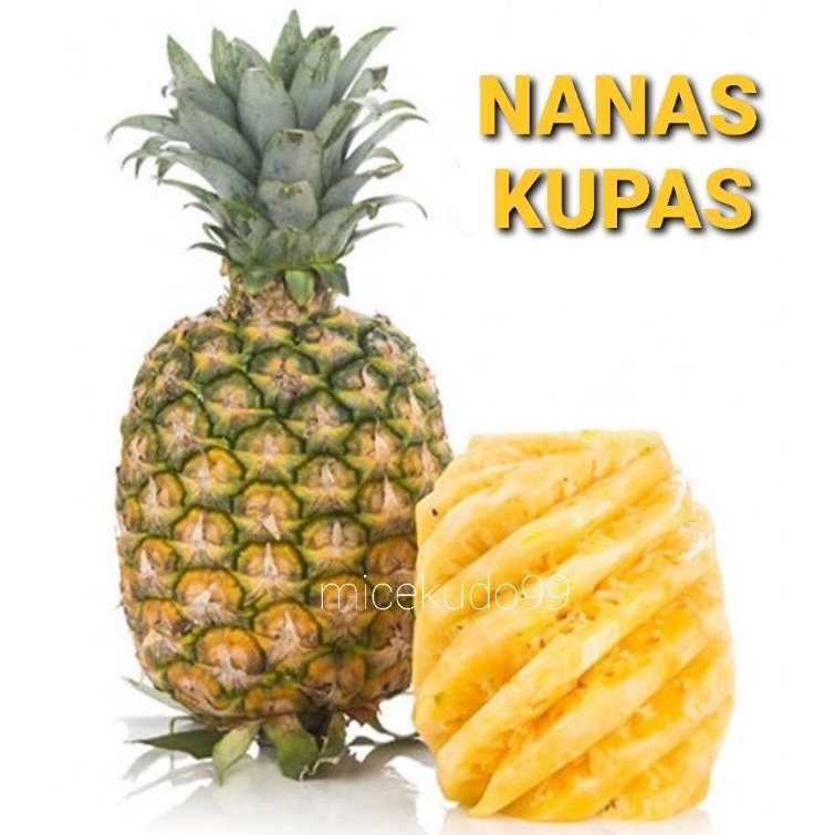 

BUAH NANAS KUPAS SEGAR 1 PCS / PEELED PINEAPPLE FRESH FRUIT DENPASAR BALI