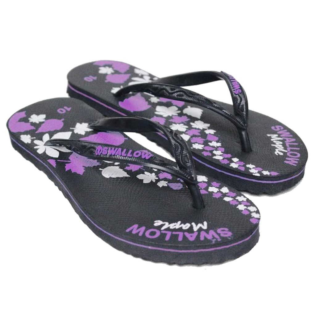 SANDAL JEPIT SWALLOW BLACK PEARL & MAPLE-MAPLE/UNGU( 10 )