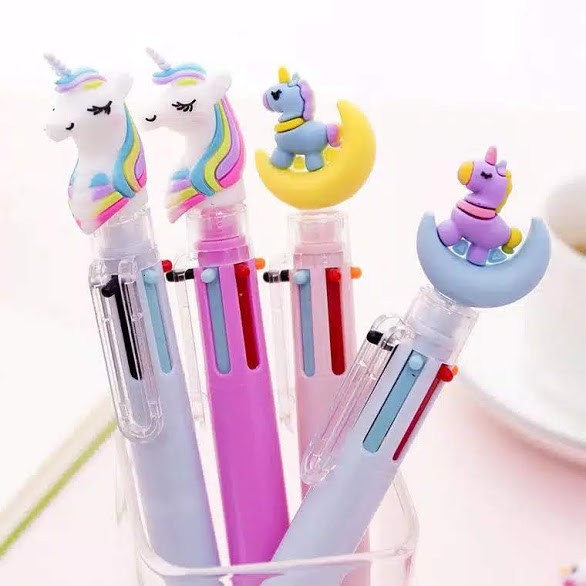 

PULPEN PENA MEKANIK KARAKTER FLAMINGO, KARAKTER UNICORN UNICORN HEAD DAN UNICORN BULAN