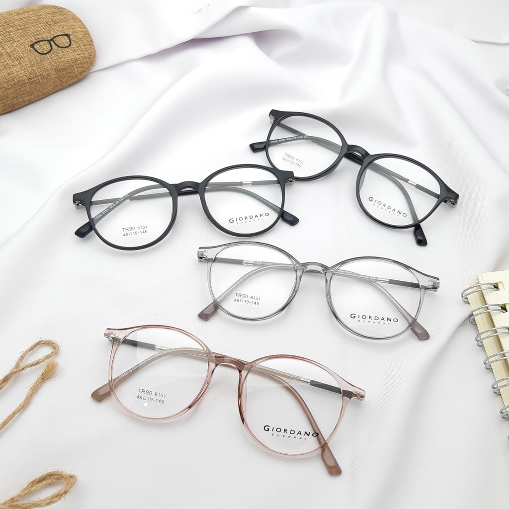 Frame kacamata bulat 8151 + case