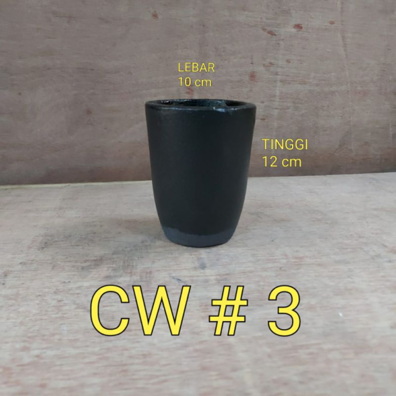 Crucible grafid kowi untuk lebur emas tembaga kuningan ukuran 3kg