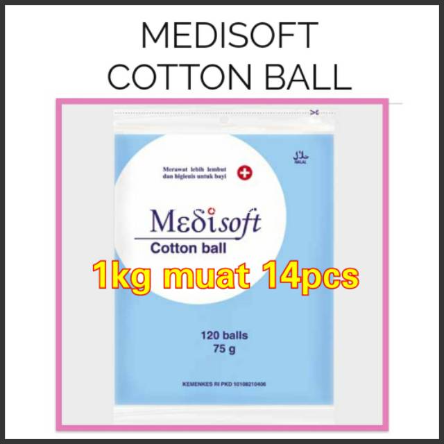 Kapas MEDISOFT Kapas Bulat  Selection Bayi Cotton Ball Bola