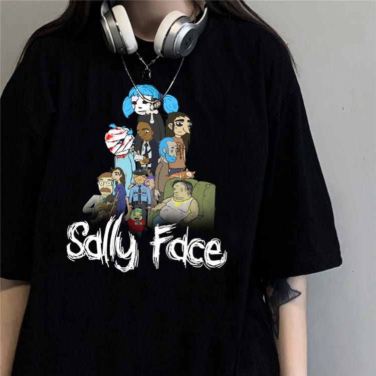 MYSTIQUE.ID-BAJU KAOS SALLY FACE T-SHIRT LUCU DAN AESTHETIC