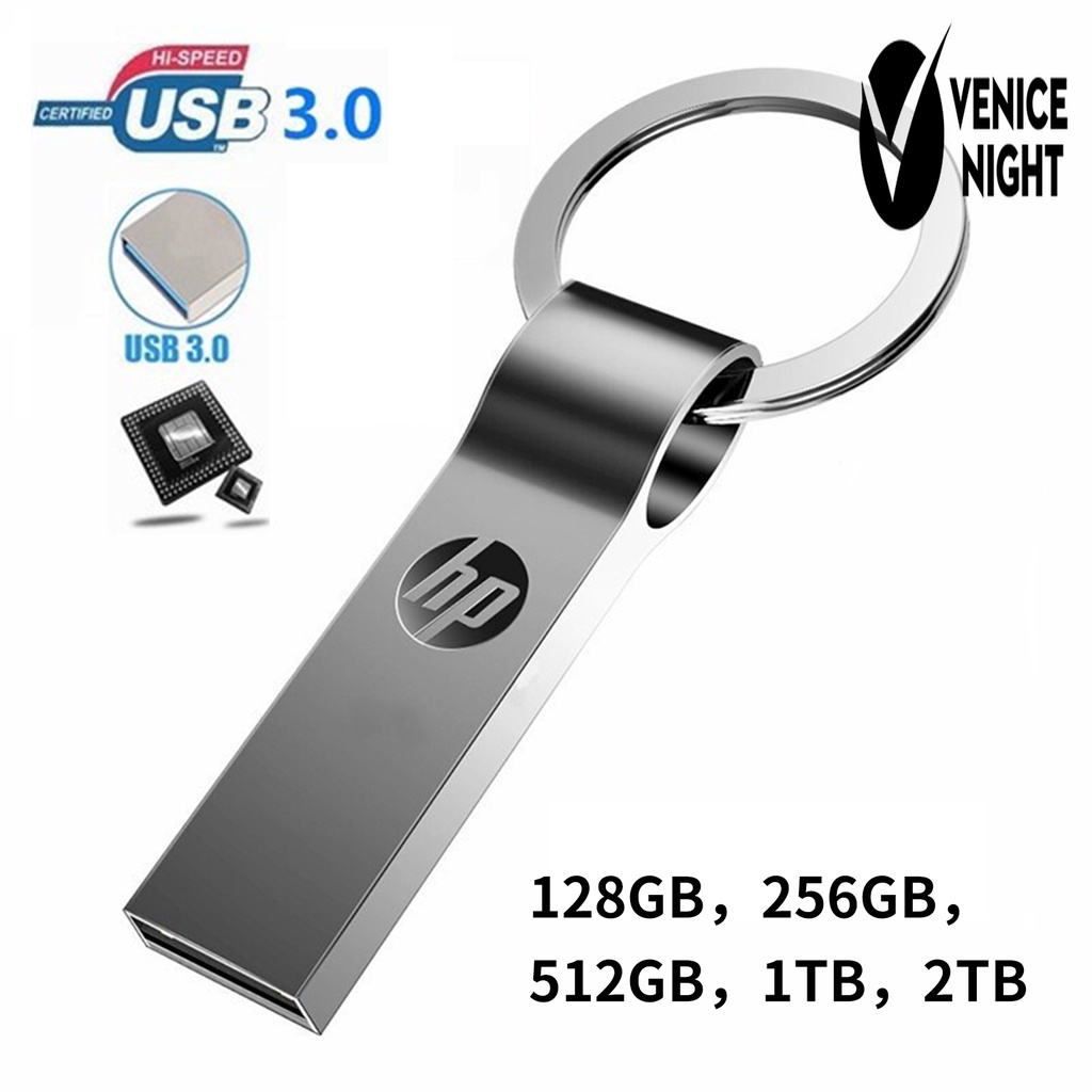 (SF) Hp Flashdisk USB 3.0 128GB / 256GB / 512GB / 1TB / 2TB U Disk Universal Bahan Metal