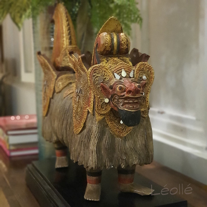 Leolle Patung Barong Bali Mewah Pelindung Rumah Hadiah Mewah Penempatan Rumah Baru