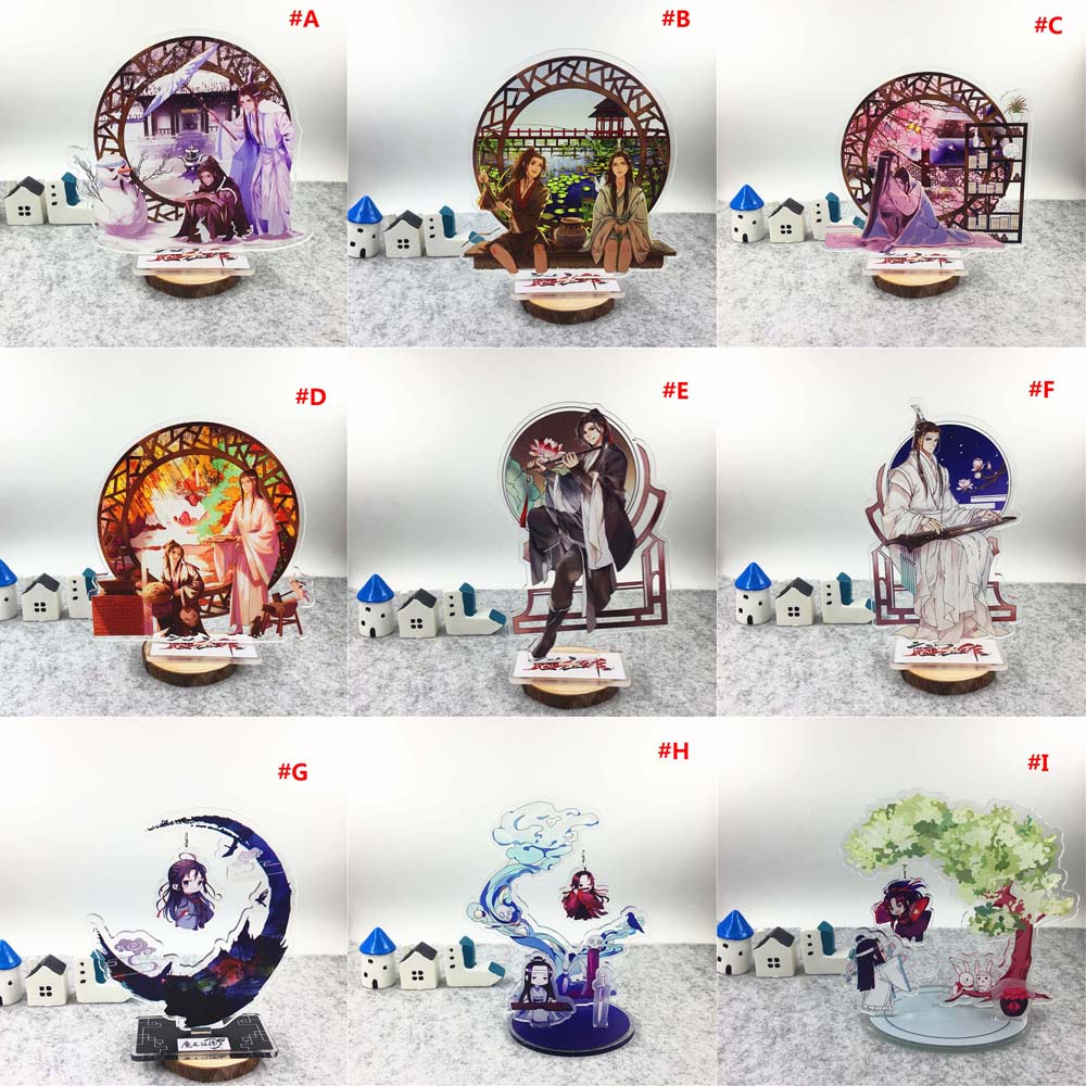 Needway  Fashion Mo Dao Zu Shi Acrylic Figure Model Toys Acrylic Stand Figure Grandmaster of Demonic Decoration Toys Collection Model Fans Gift Desktop Standing Card Lan WangJi Figure Model Plate