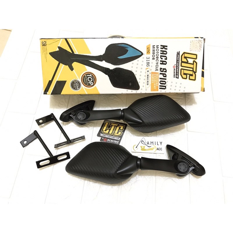 Spion R25 SB Tangkai Pendek Carbon Motor Nmax Lexi Pcx R15 V2/V3 R25y