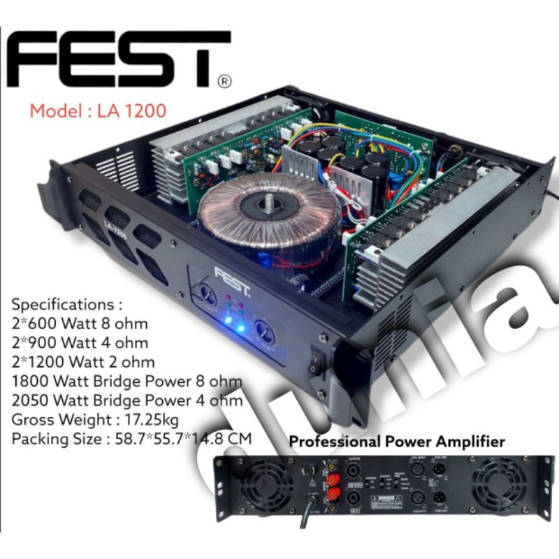 Power FEST LA1200 Amplifier Fest LA 1200