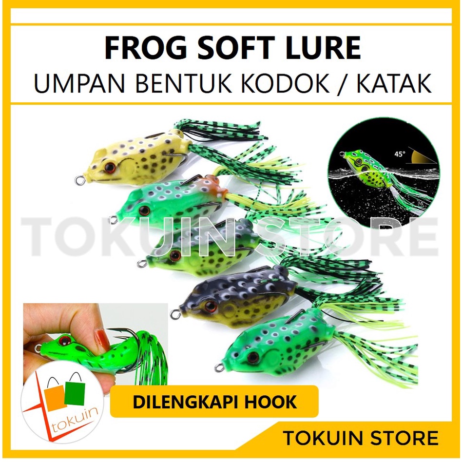 Soft Frog Lure Bait Umpan Casting Mata Pancing Mancing Kodok Katak