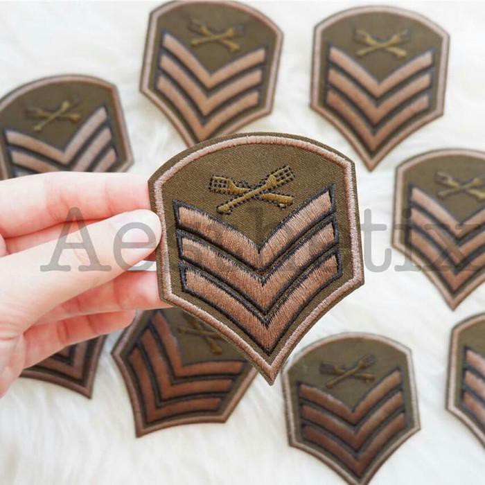 Patch / Emblem / Iron Patch Bordir Emblem Military Militer Badge Us Army Navy Pangkat