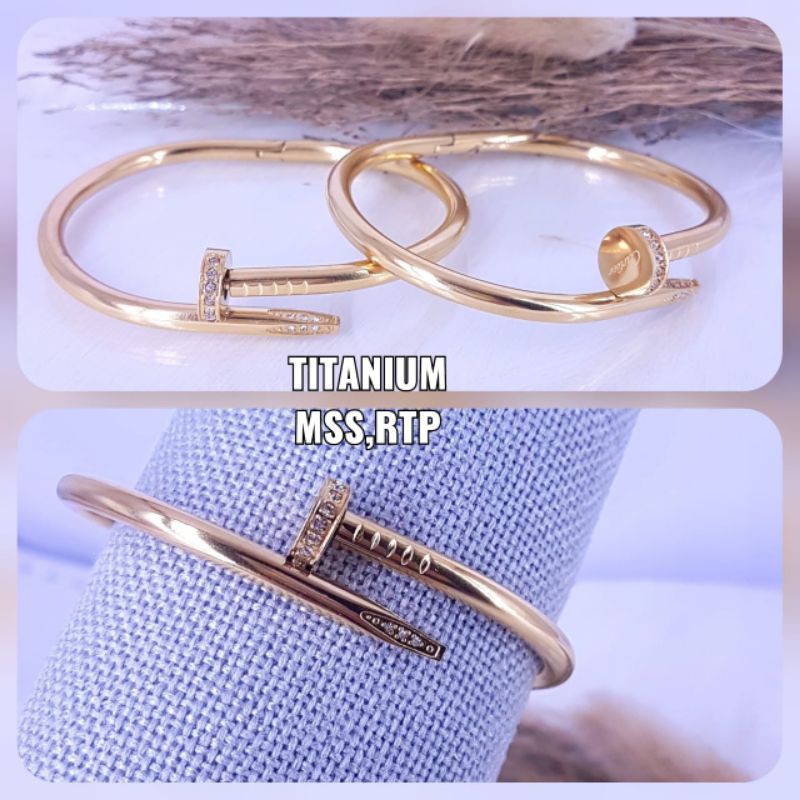 Gelang titanium asli,tidak luntur,awet,tahan lama