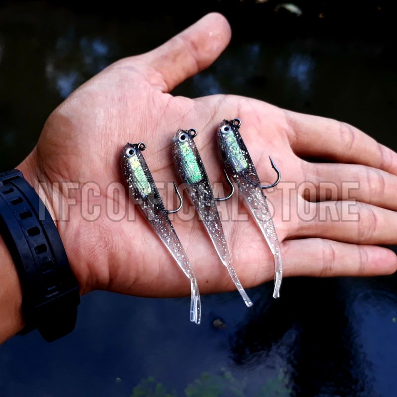 Soft lure Ikan Teri 6,5 gr / 7,5 cm Soft lead Super Killer Rekomendasi untuk ultralight casting