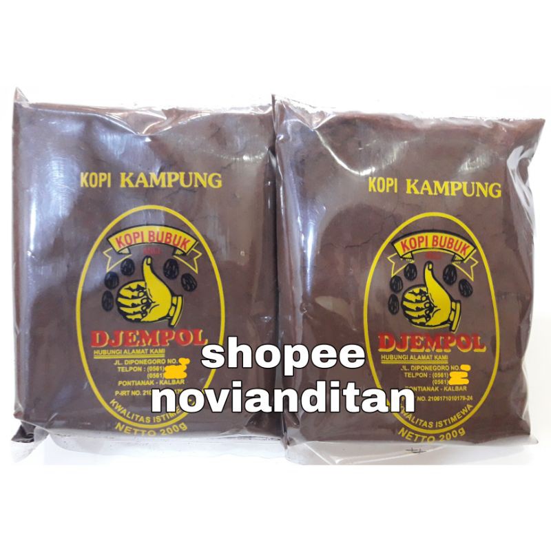 

KOPI BUBUK KAMPUNG CAP DJEMPOL ISTIMEWA ASLI CITA RASA KHAS PONTIANAK UK. 200 GRAM